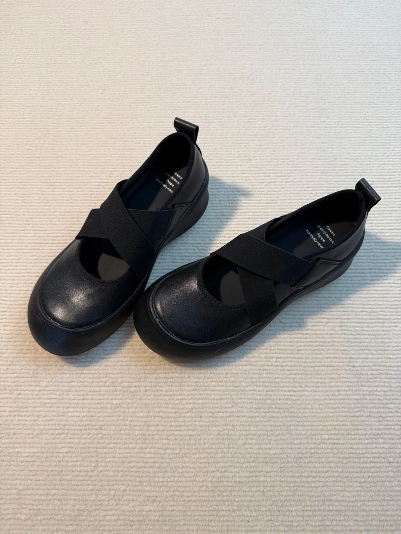 啤梨~羊皮小皮鞋玛丽珍女鞋2025新款厚底内增高圆头小个子单鞋潮