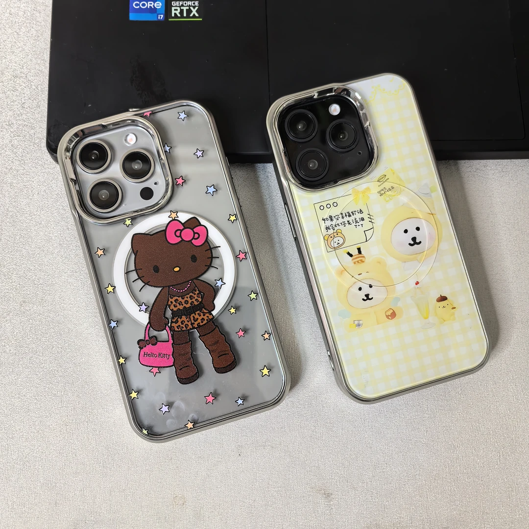 随心换适用iPhone17手机壳个性13/14/15可爱KT猫苹果16promax磁吸