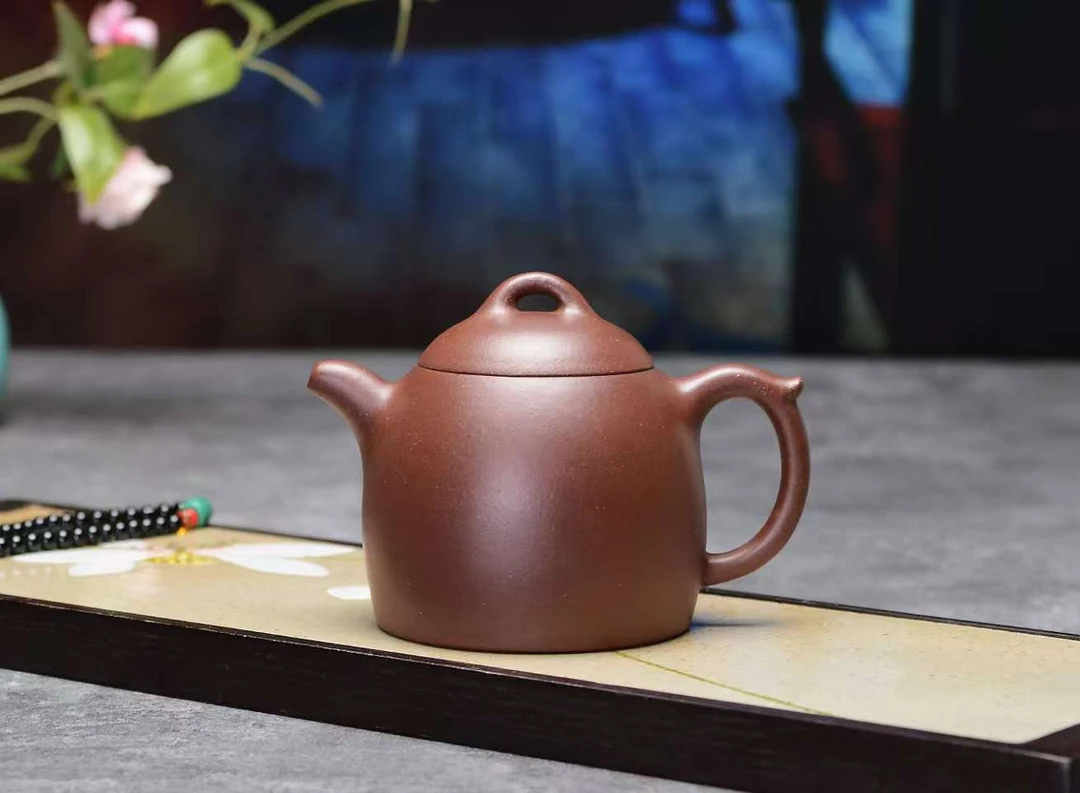 宜兴原矿全手工秦权壶优质泥料家用泡茶紫砂壶
