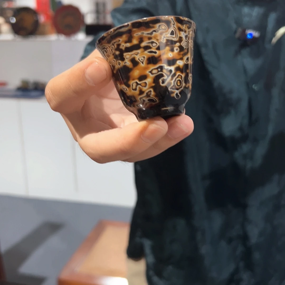 黑金一口杯太古大漆