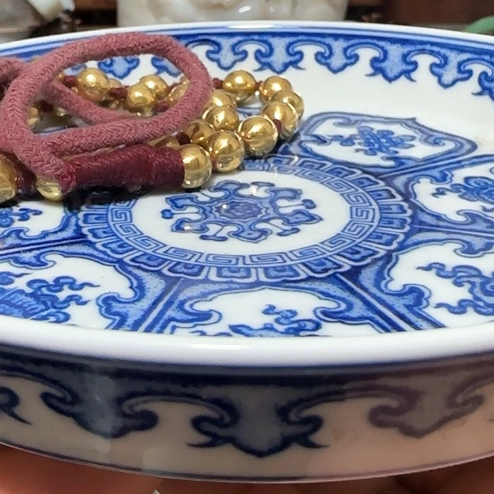 器物之美青花手绘小碟闫*豆