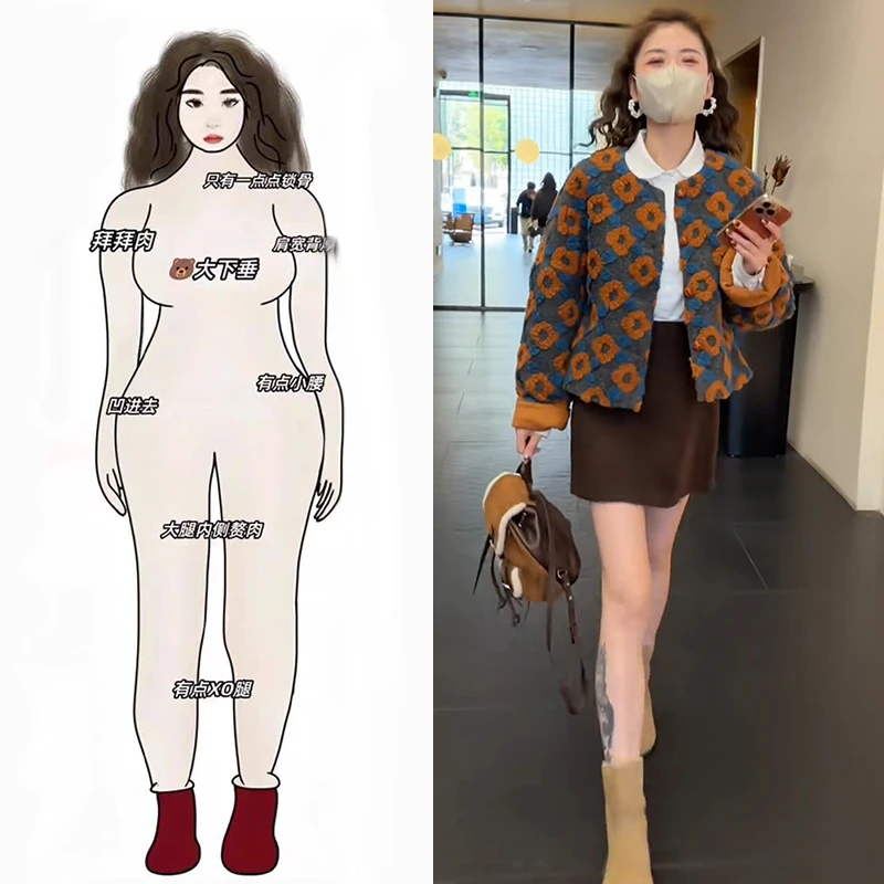 奶系穿搭早春两件套装女高级感花朵显气质花朵外套+高腰包臀裙潮