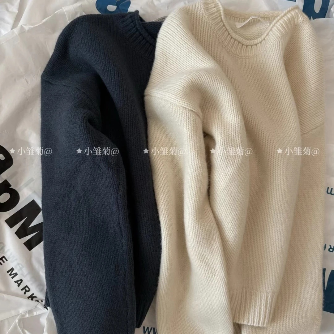 韩国正品 半高领卷边毛衣 联系客服购买