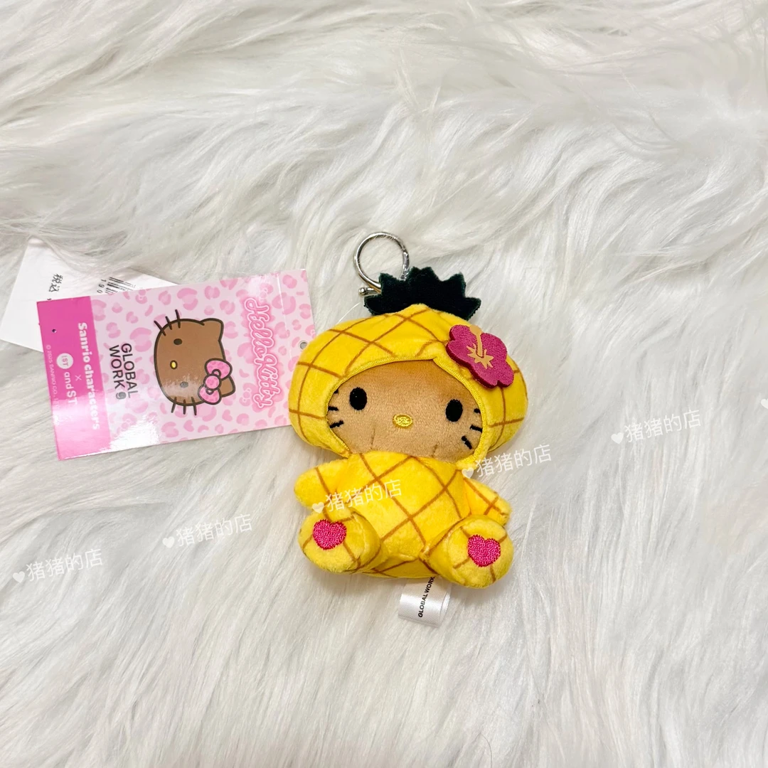 【日本限定】正品global work联名三丽鸥菠萝kitty挂件