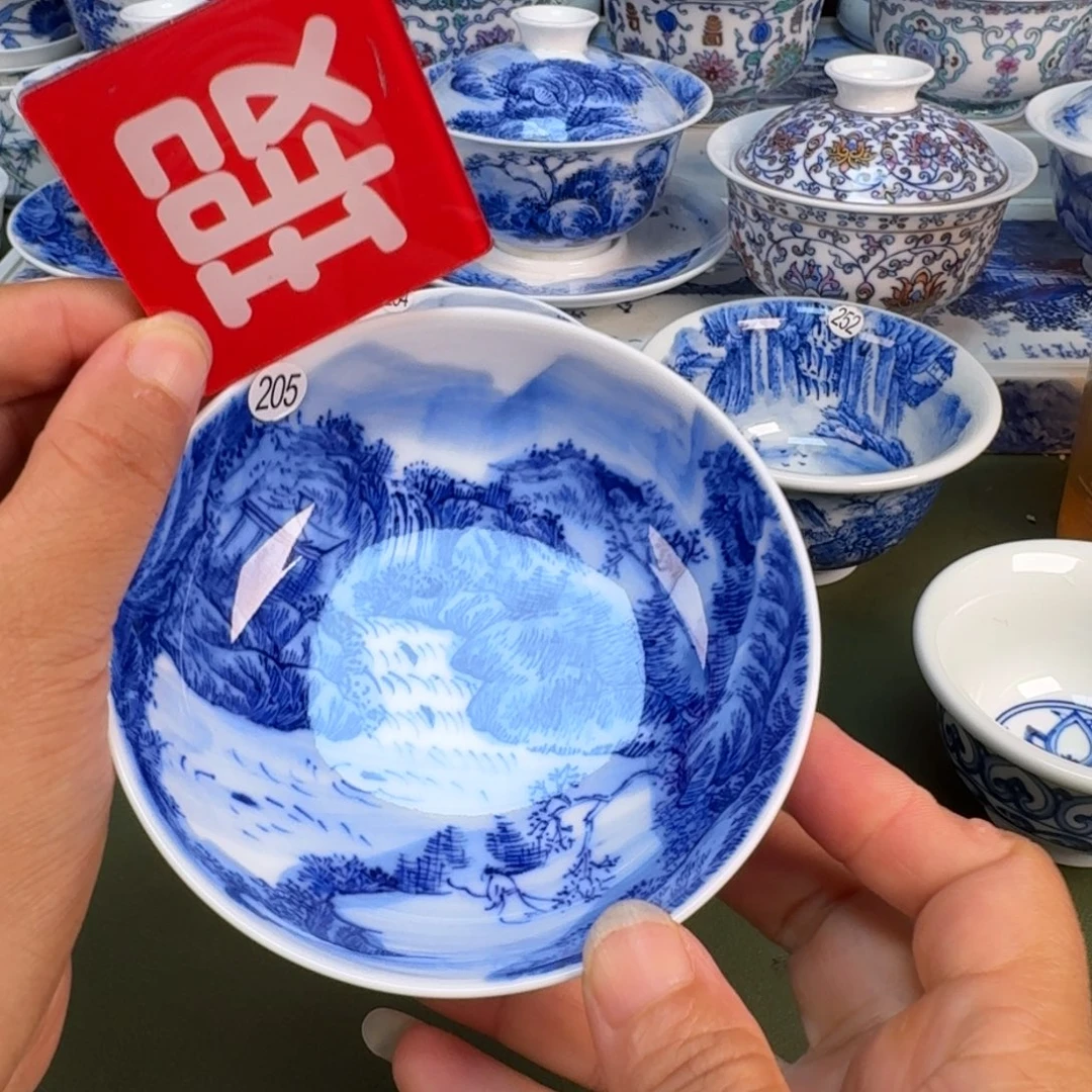 景德镇纯纯手绘茶具圆圆205
