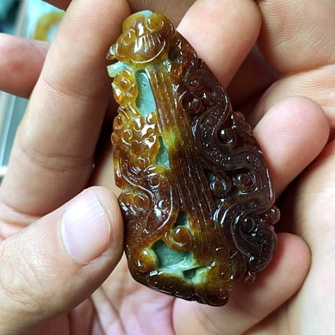 颈饰未镶嵌翡翠福豆豆珠宝翡翠颈饰