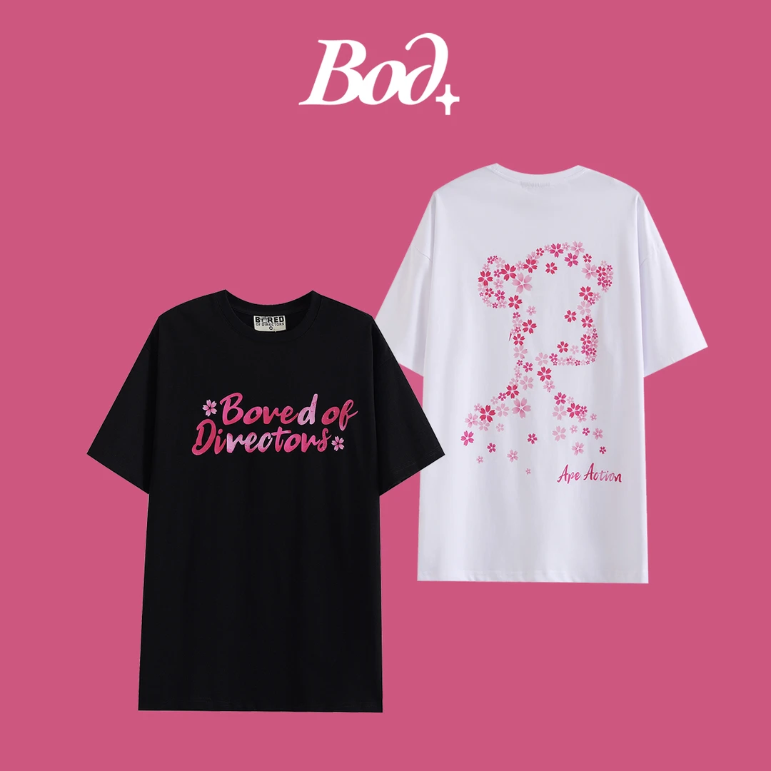 Bod+潮牌纯棉宽松T恤男女同款BD24P81USS043