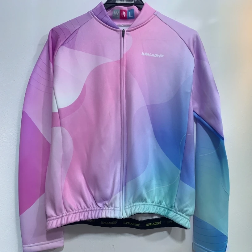 SQ 326【渐变几何抓绒长袖女士】ILPALADINO骑行服长袖春秋冬