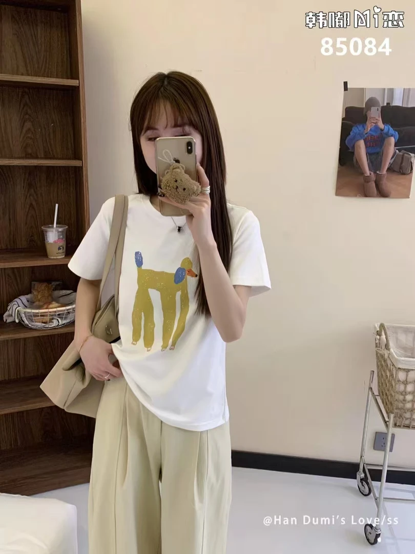 85084高品质小狗图案半袖