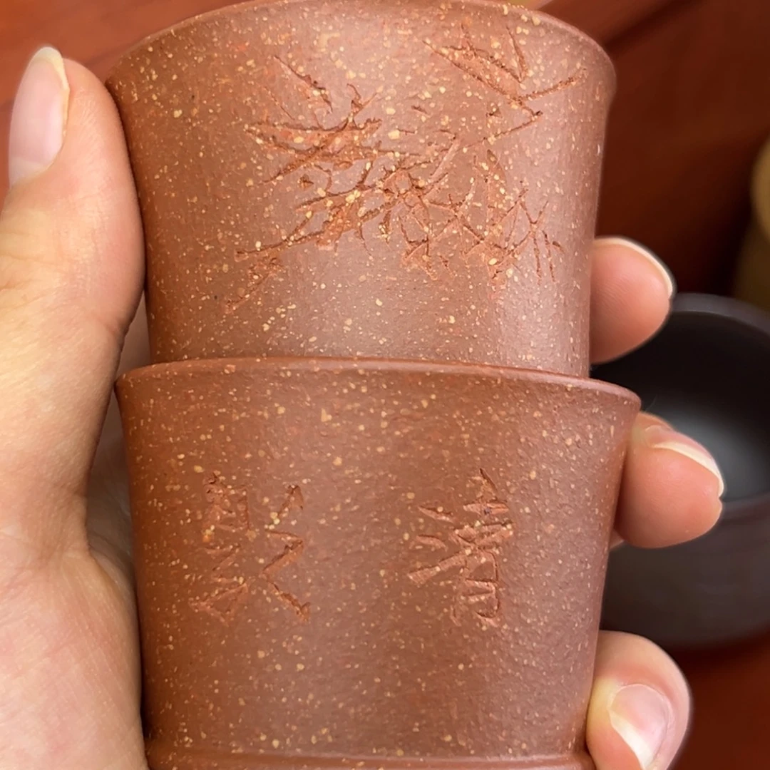 茶杯紫砂拍一发二对杯