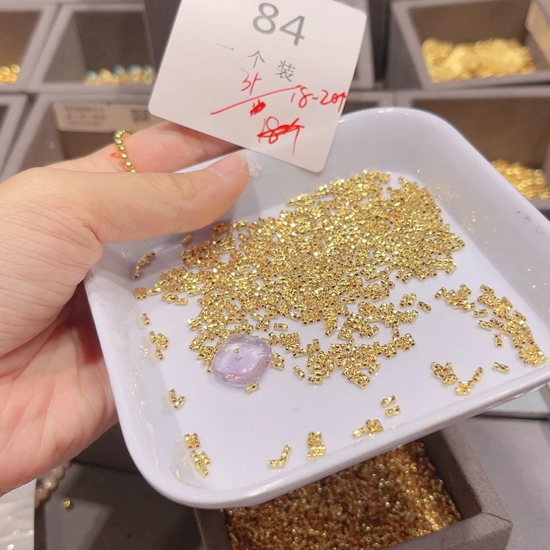 紫晶珠宝半成品银S925镀金镶嵌84