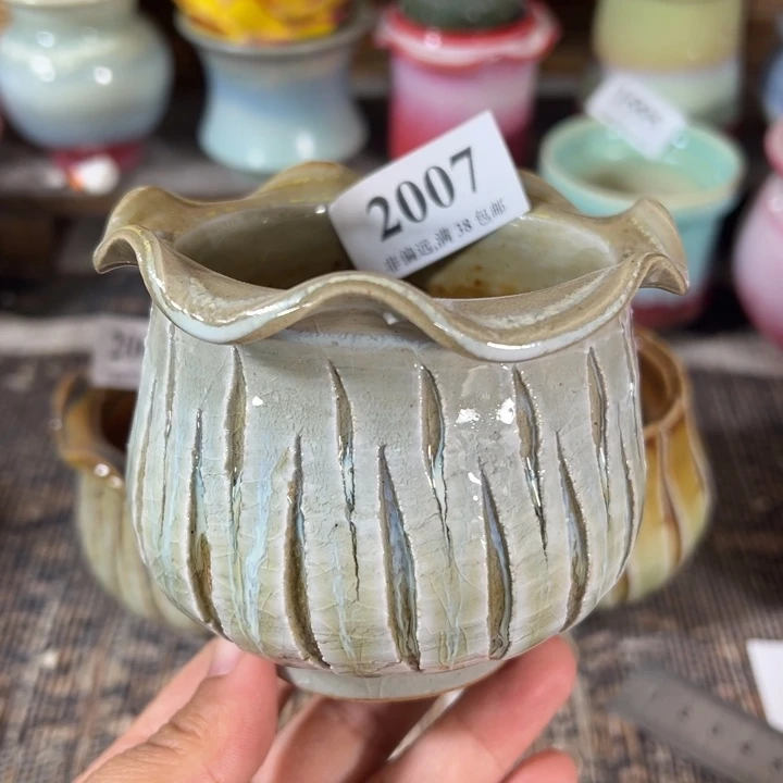 口7高7 手工花盆满30包邮