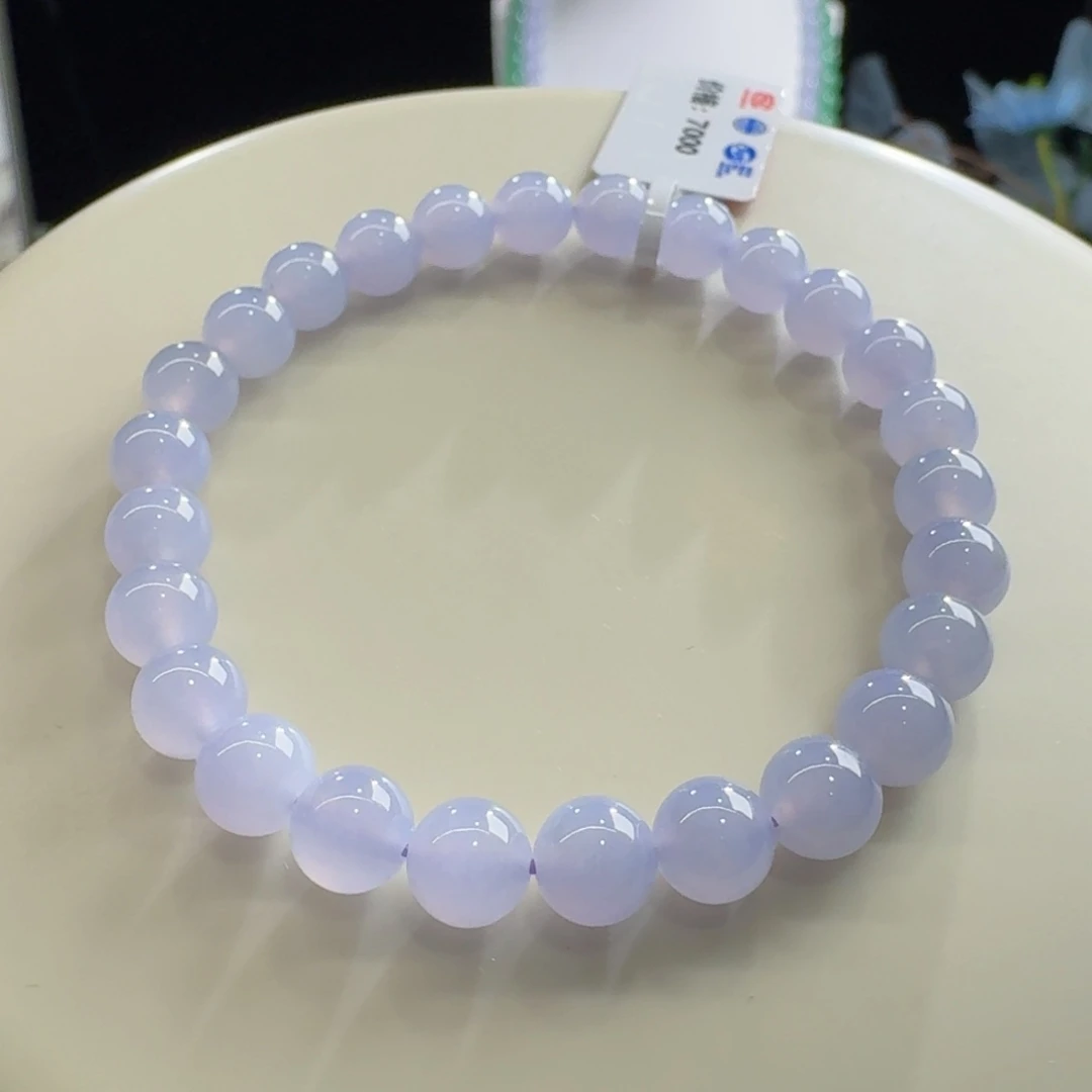 未镶嵌手链翡翠冰紫单圈卡7mm