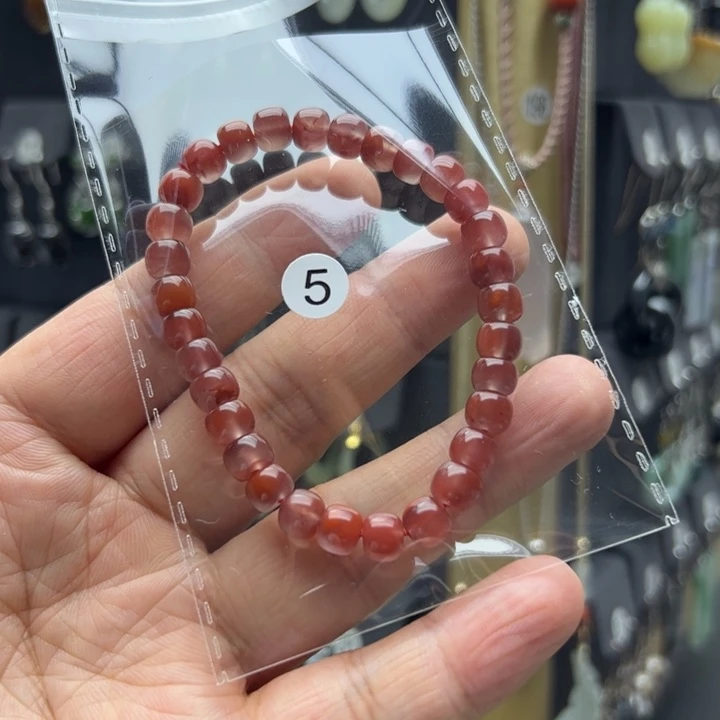 明***旭南红玛瑙未镶嵌耳饰