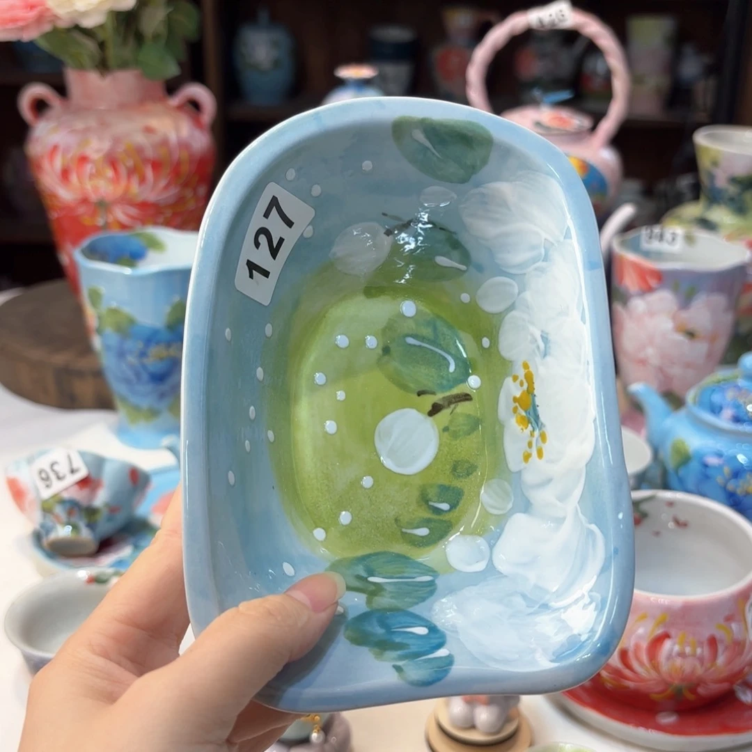 景德镇手绘高温釉下彩陶瓷茶具