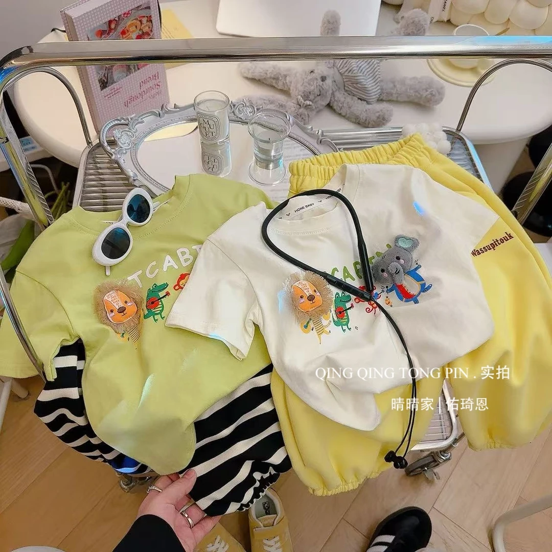 MTH夏季热款男女宝宝卡通短T舒适儿童上衣