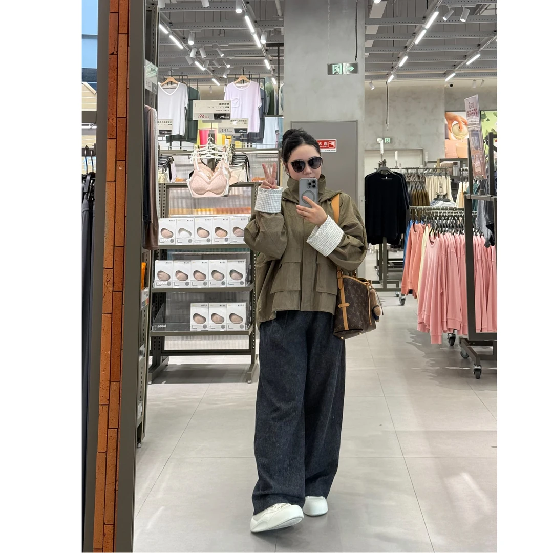 【晶晶专属】连帽长袖短款透气女外套抽绳风衣外套99CV687