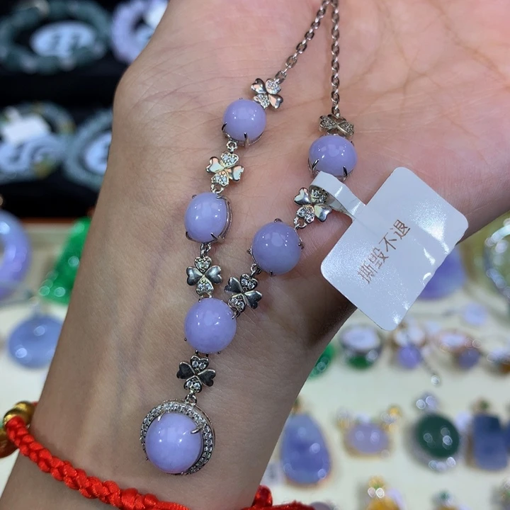 银S925镶嵌手链翡翠翡翠