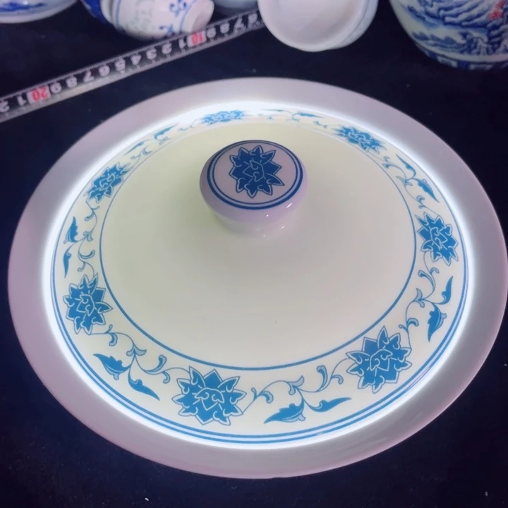 青花玲珑7寸和和气杨莲花