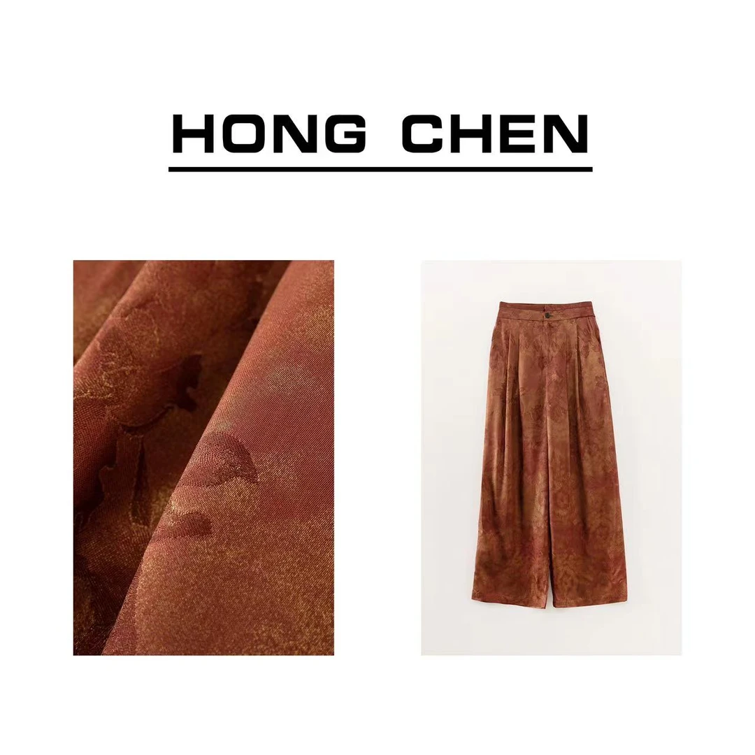 【虹辰】高端显瘦阔腿裤裤高级感时尚百搭气质优雅新款裤子-HC759