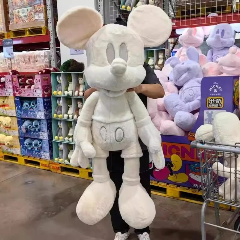 山姆同款白色黑色米奇公仔毛绒玩具抱枕玩偶布可爱娃娃女生礼物