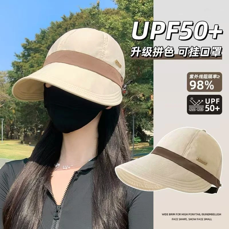 春季新款渔夫帽子女遮阳大头围显脸小赫本风鸭舌帽【拍一发二】