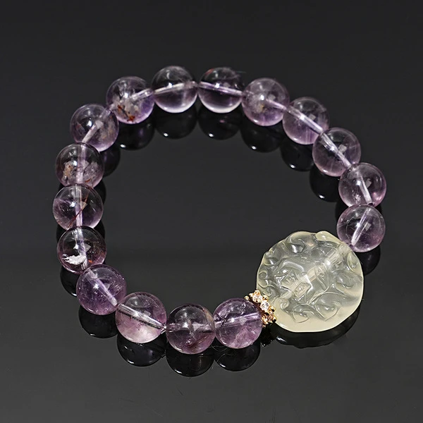 【玻利维亚】高货天然玻利维亚紫水晶梦境边缘手串女款