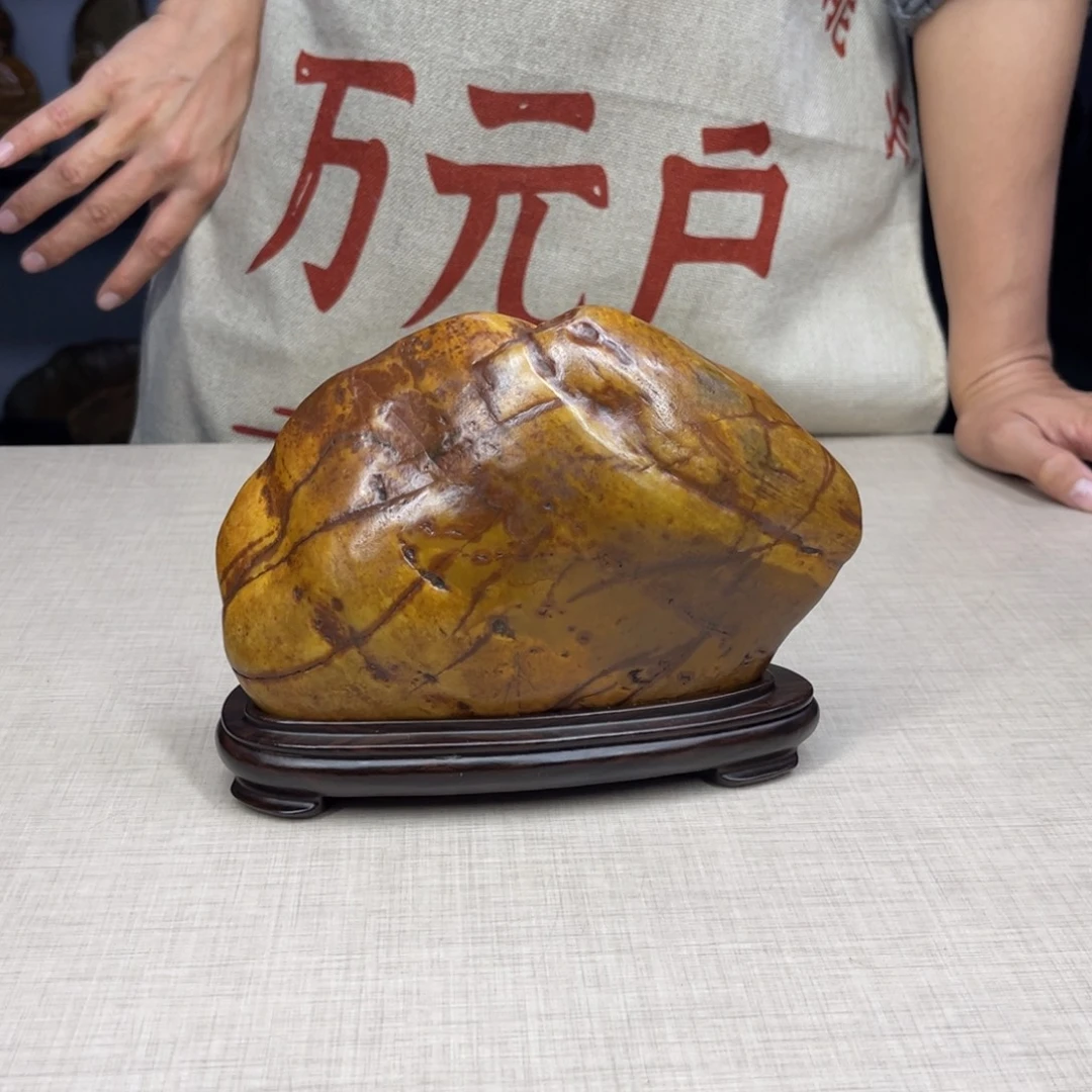 石材广西大化彩玉石配底座