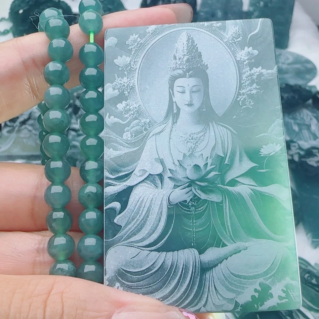 颈饰未镶嵌翡翠多样性发货天然的A货翡翠