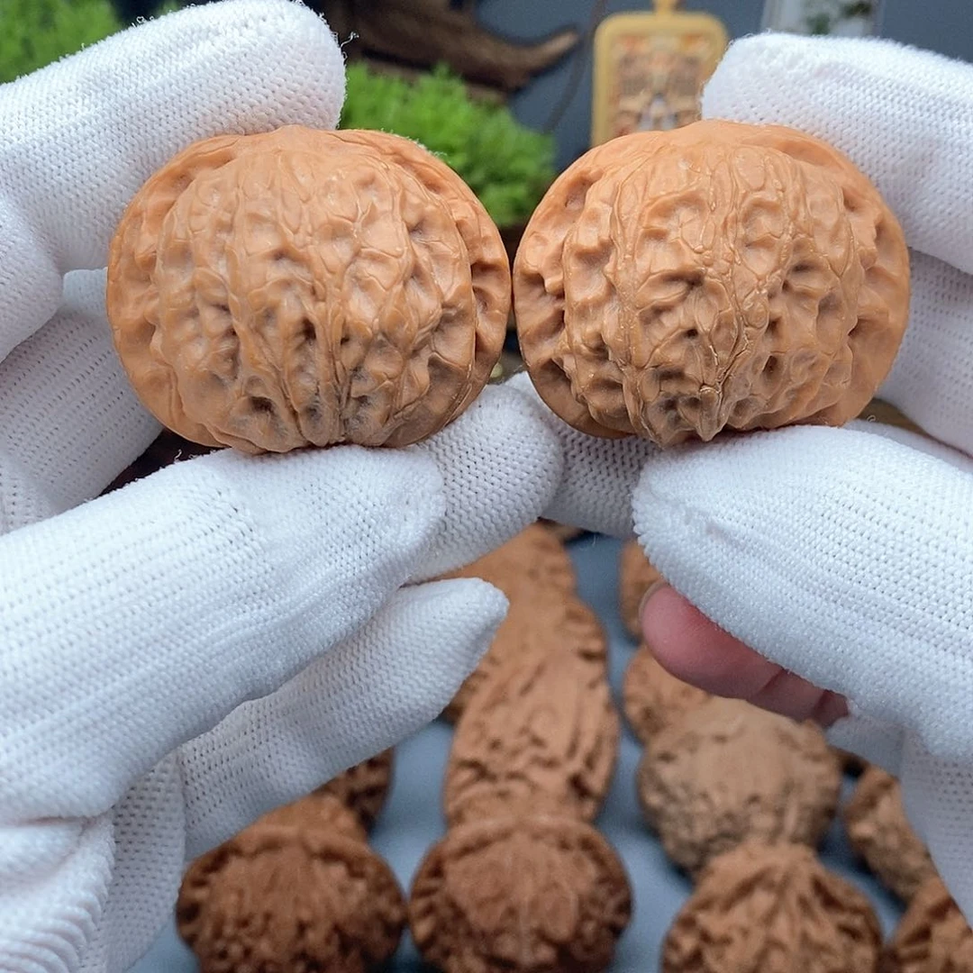 吊坠文玩核桃油蜡皮龙珠 老款闷尖系列