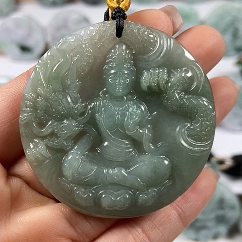 翡翠颈饰未镶嵌玉龙观音福利