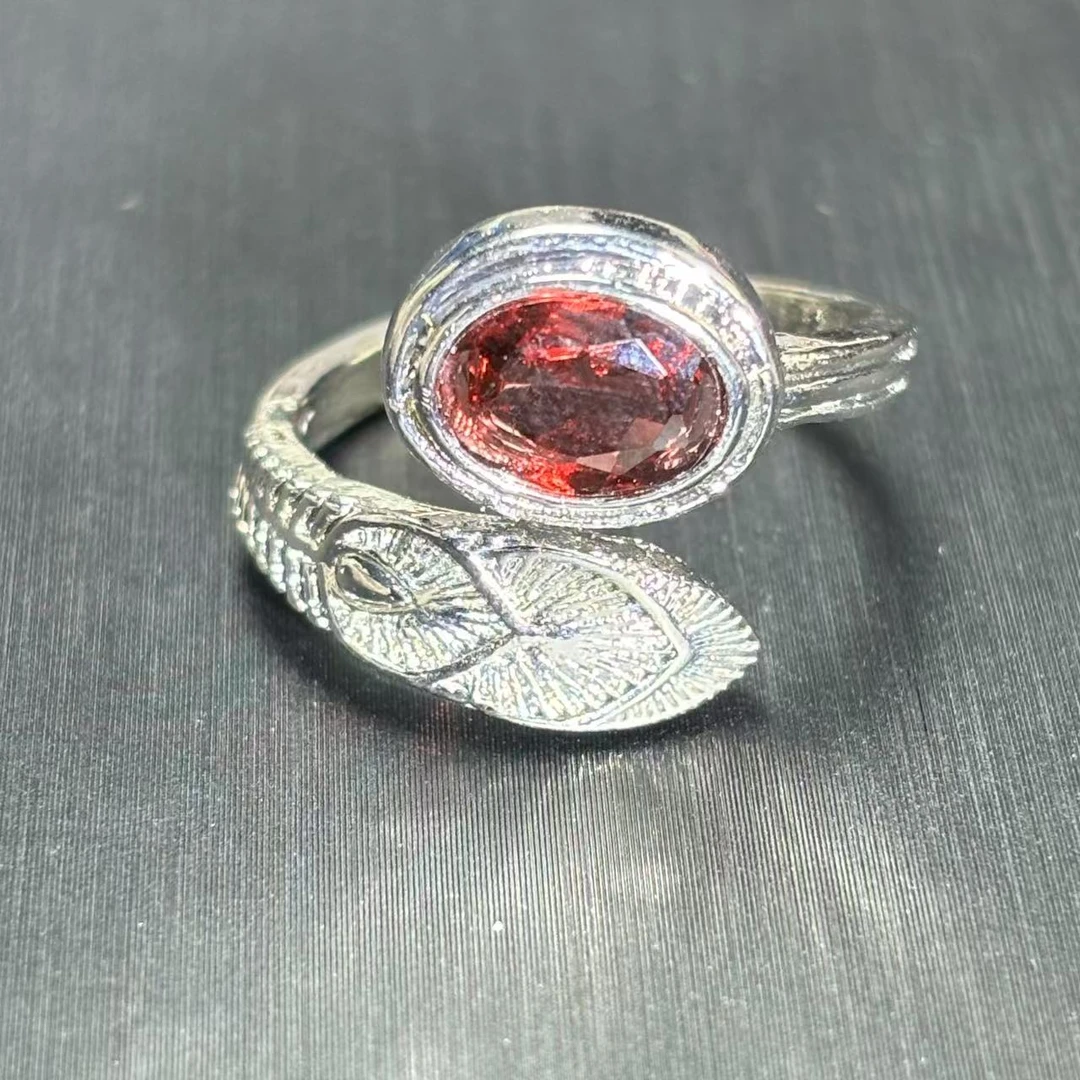 CT3908【福嘟嘟珠宝】石榴石戒指-活口-送礼佳品