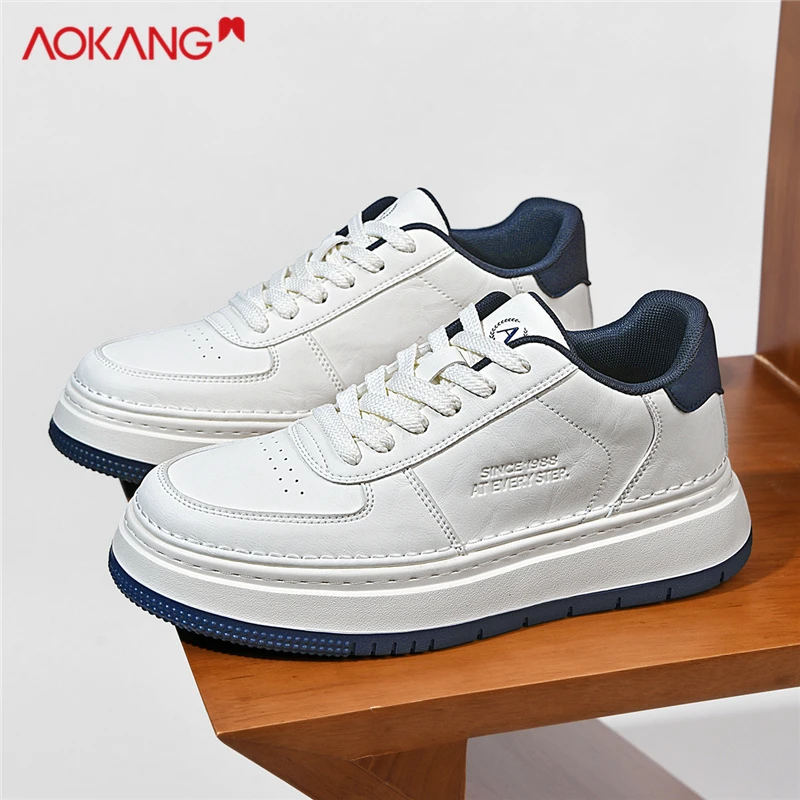 Aokang/奥康2025蛇年秋季新款男士休闲百搭防滑耐磨舒适增高板鞋