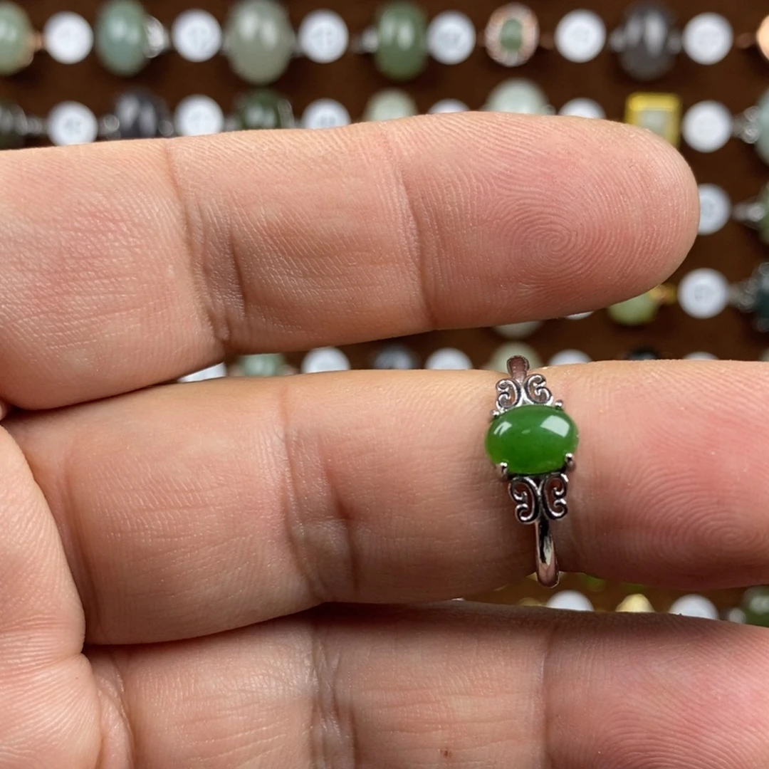 和田玉（碧玉）戒指合金