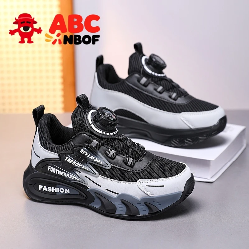ABC NBOF童鞋学生运动鞋2025春秋新款网面透气女孩防滑儿童休闲鞋