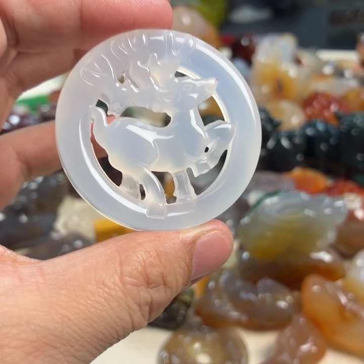 玛瑙/玉髓未镶嵌吊坠(不含链)