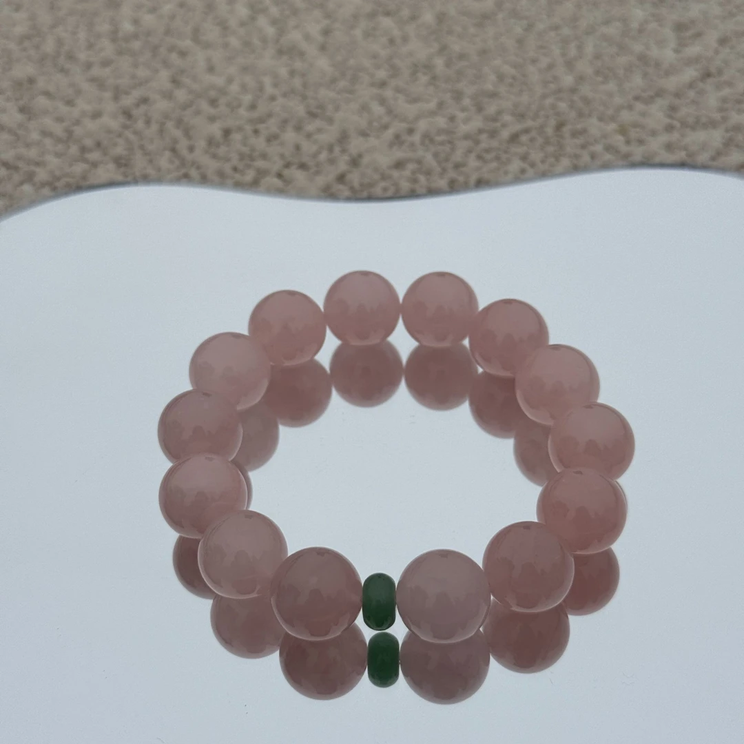 【水蜜桃】原创设计粉水晶手串