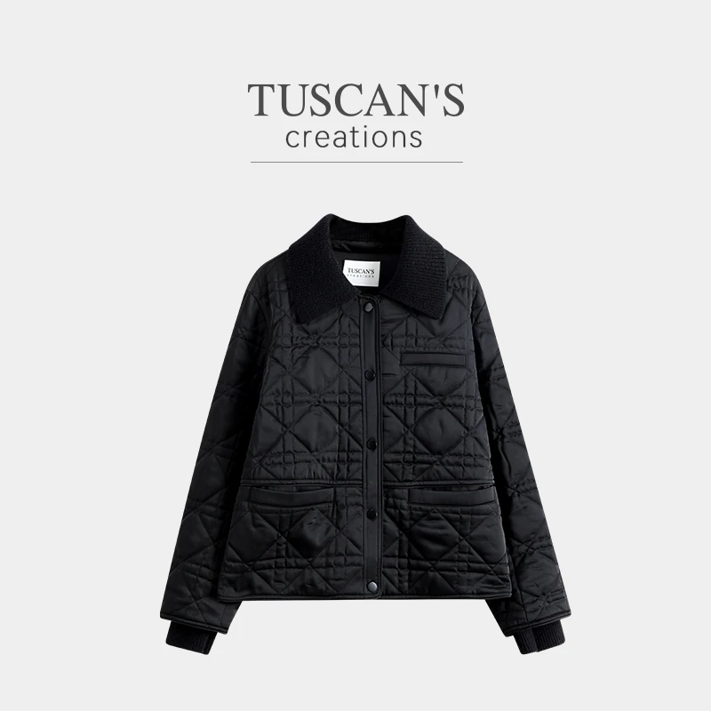 TUSCAN'S CREATIONS棉服常规冬装保暖棉衣长袖翻领宽松型棉服外套