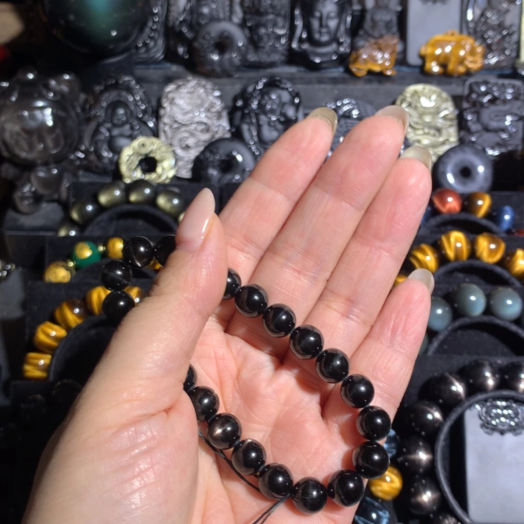 T***T未镶嵌辉石手串8mm金运石