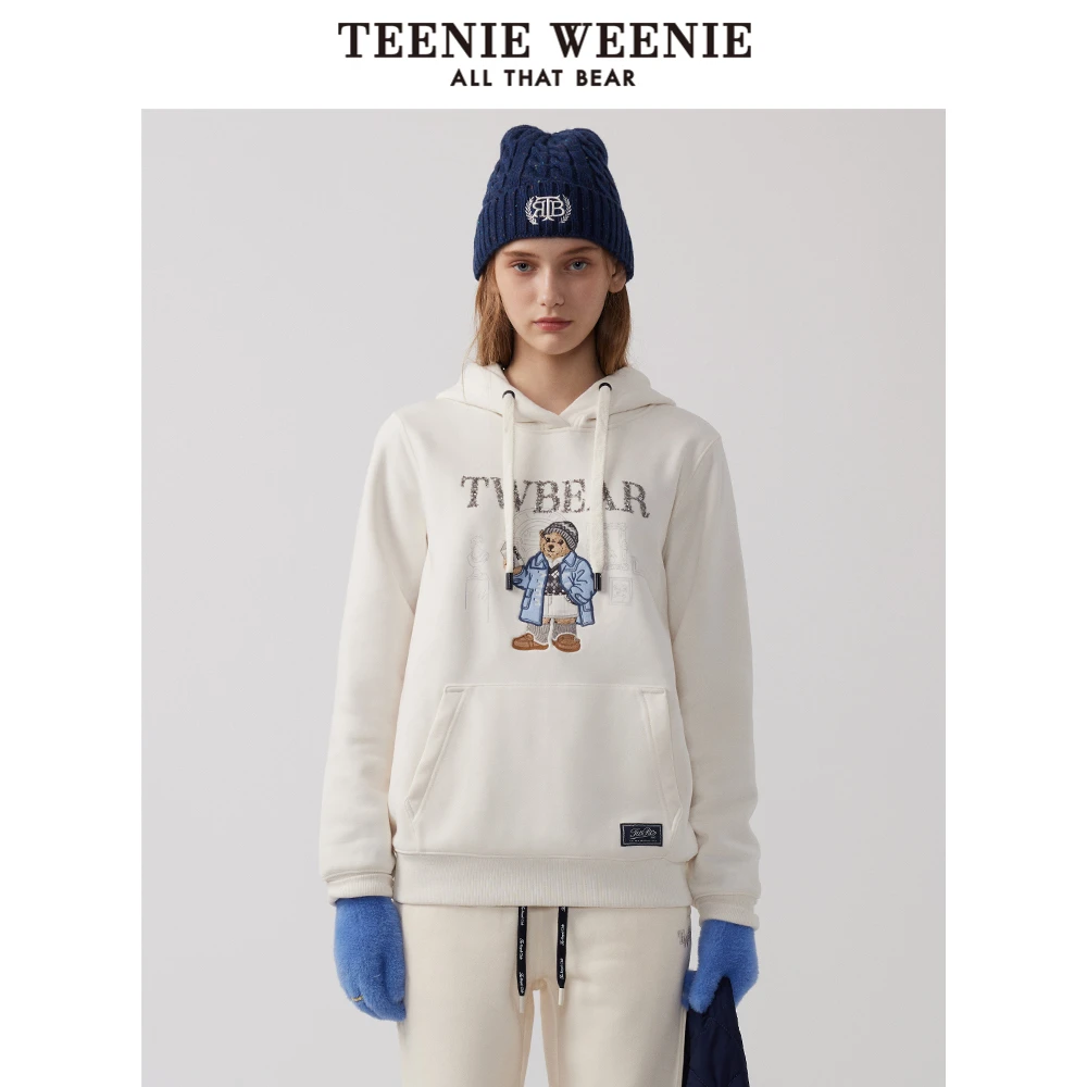 【女装优选KY】小熊冬学院风索罗娜加绒连帽卫衣套头衫TTMW244T01P