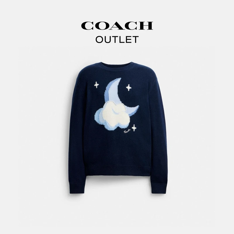 COACH/蔻驰奥莱 嵌花图案圆领毛衣