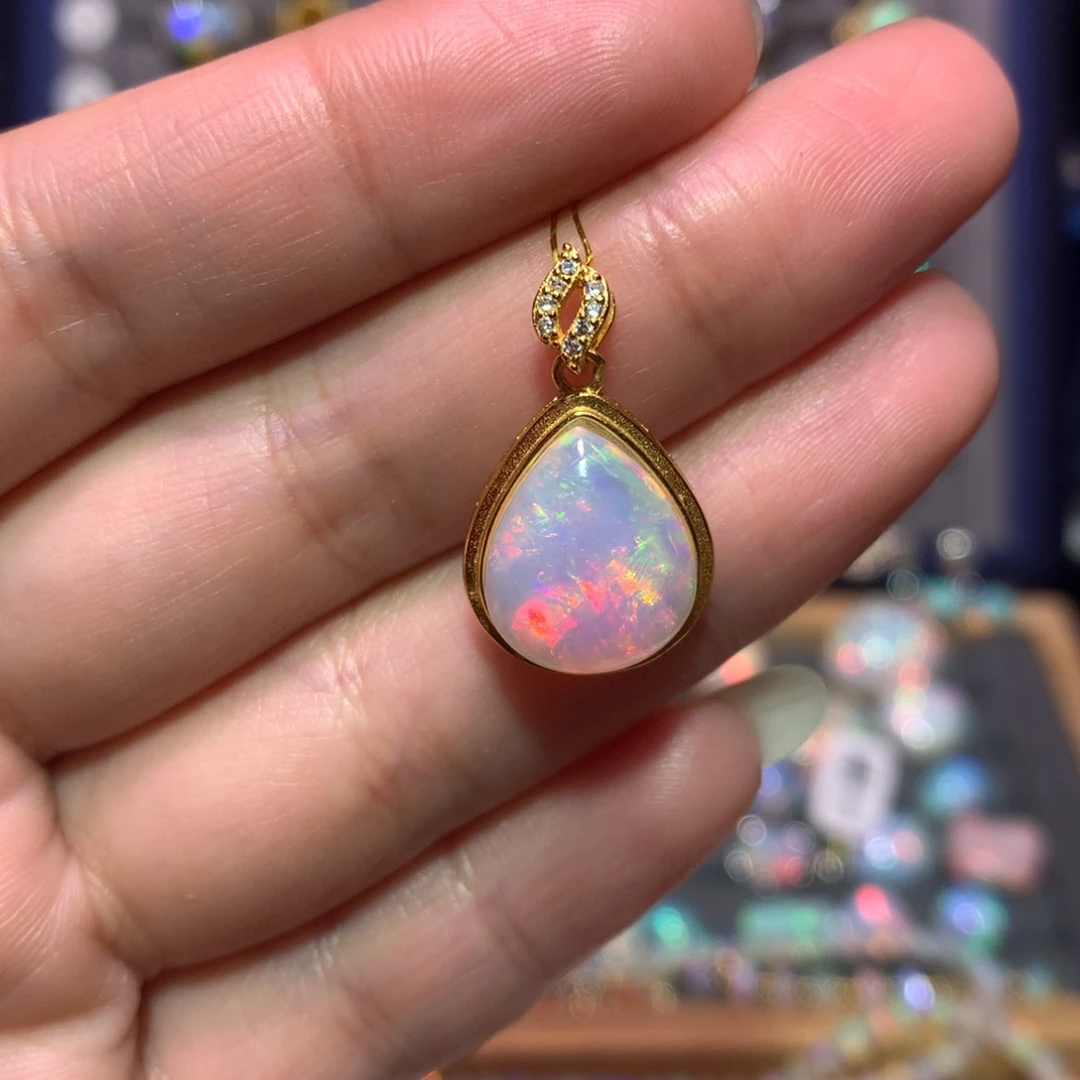 银S925镶嵌欧泊吊坠款式