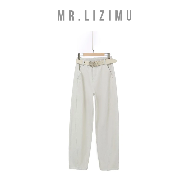 李子木先生简约显瘦弯刀牛仔裤加绒裤子女款爆款2024新款C8782