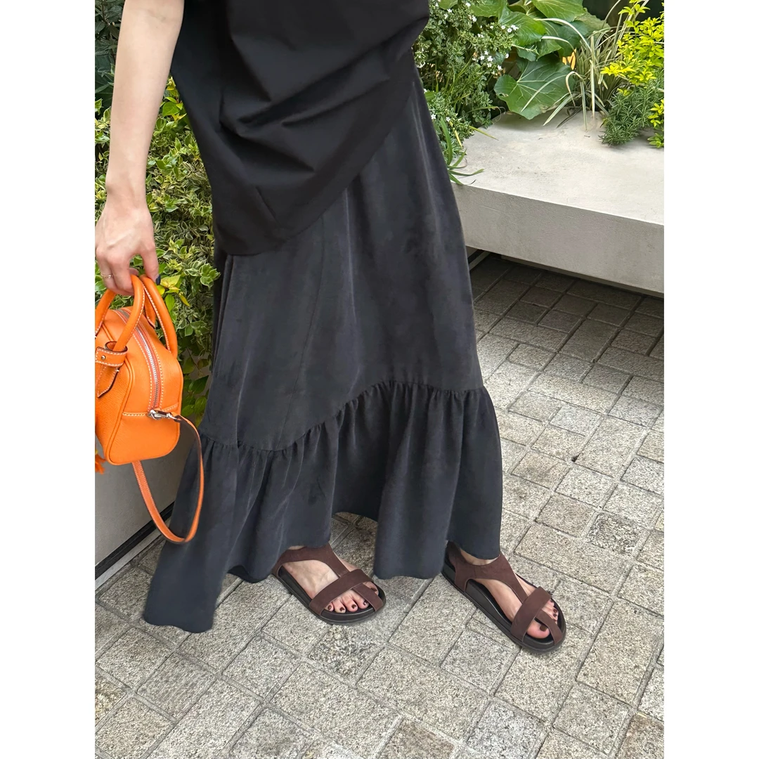 哑光雾面质感铜氨半裙 03029