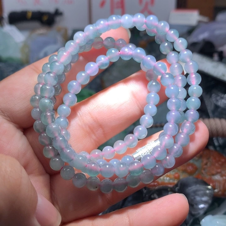 翡翠颈饰未镶嵌保真天然A货翡翠