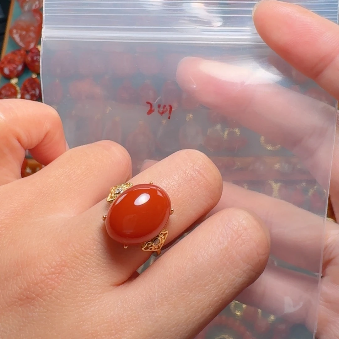 南红玛瑙南红银S925镶嵌