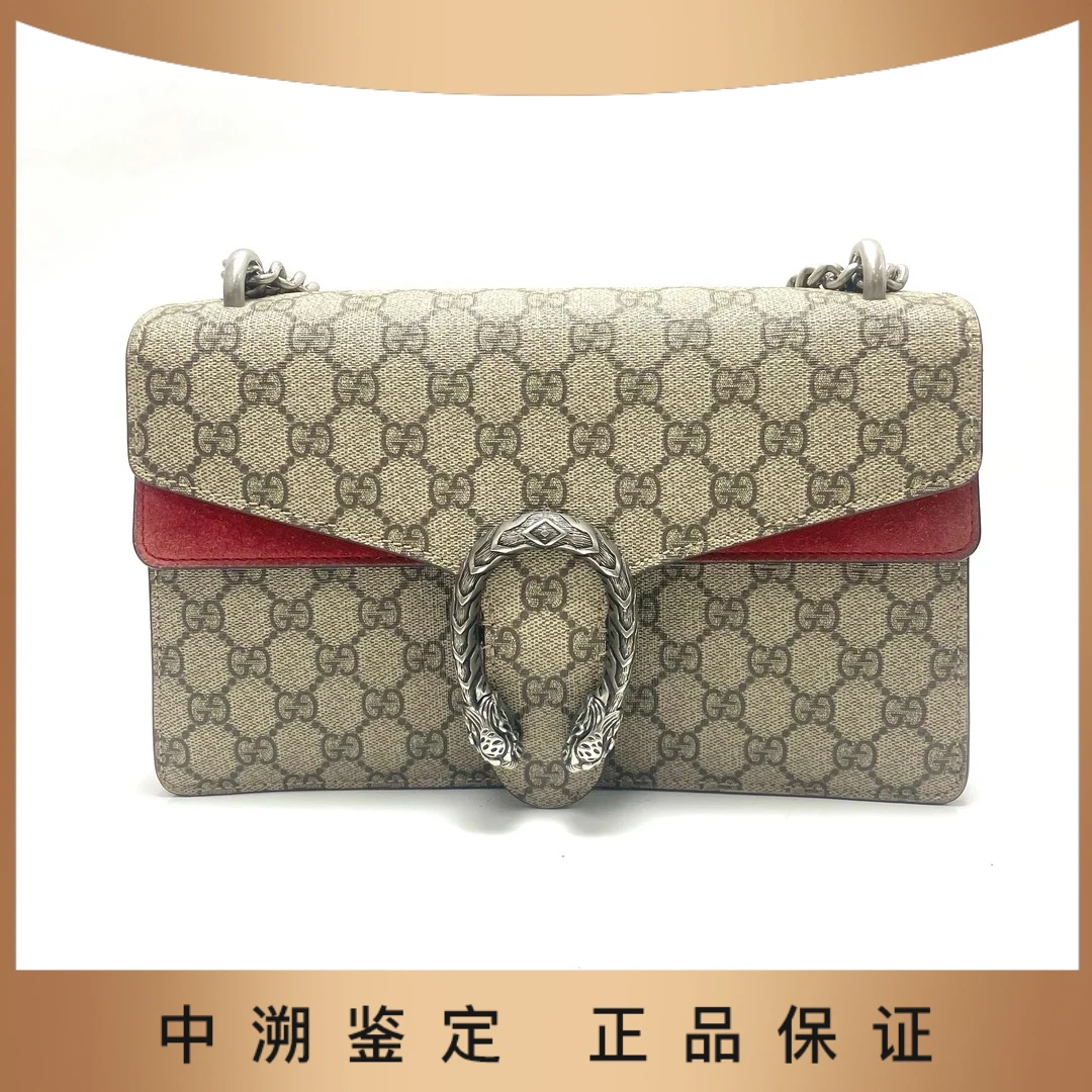 99新 GUCCI/古驰 大迈/古驰酒神中号红/98新/77982533