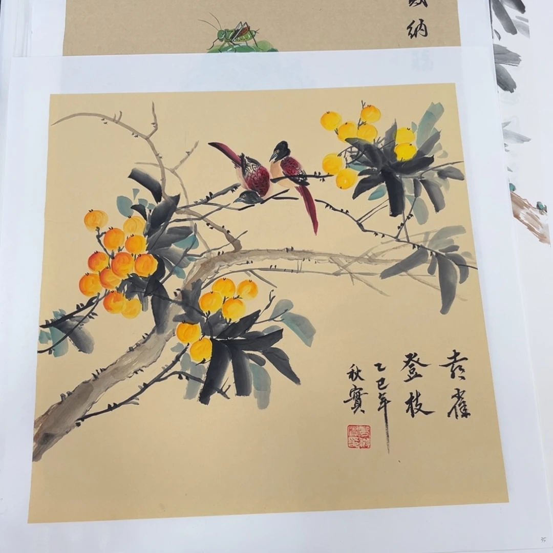 国画三尺斗方花鸟