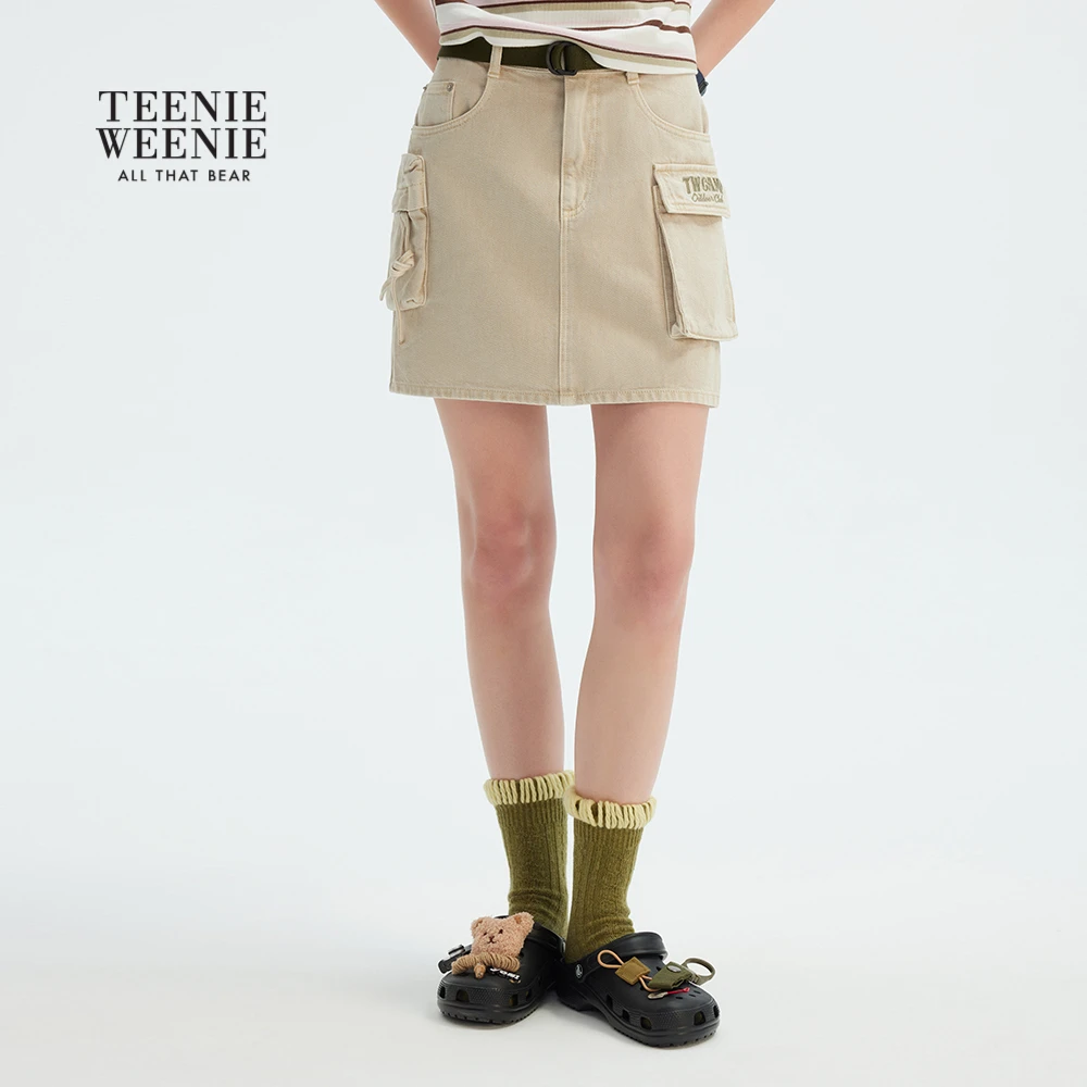 TeenieWeenie小熊女半身裙25大口袋工装休闲时尚短裙TTWJ253713T