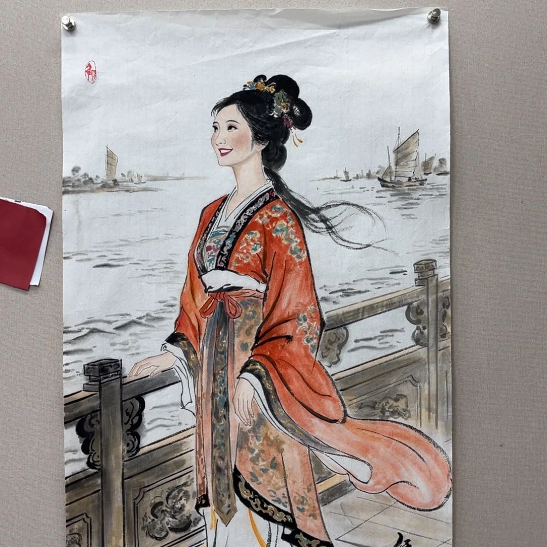 国画艺术家真人手绘